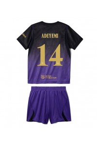 Barcelona Karim Adeyemi #14 Jalkapallovaatteet Lasten Vieraspeliasu 2026-27 Lyhythihainen (+ Lyhyet housut)